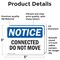 Signmission Connected Do Not Move, 5 in W x Rectangle, Vinyl Decal OS-2PACK-NS-D-35-L-10787 - alternate 4
